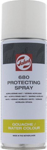 Protecting spray (Gouache/ en Aquarel) 400 ml spuitbus Talens 680