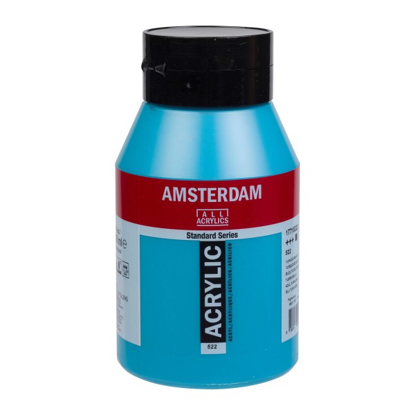 522 Turkoois blauw 1 liter Acryl 1000ml pot Amsterdam