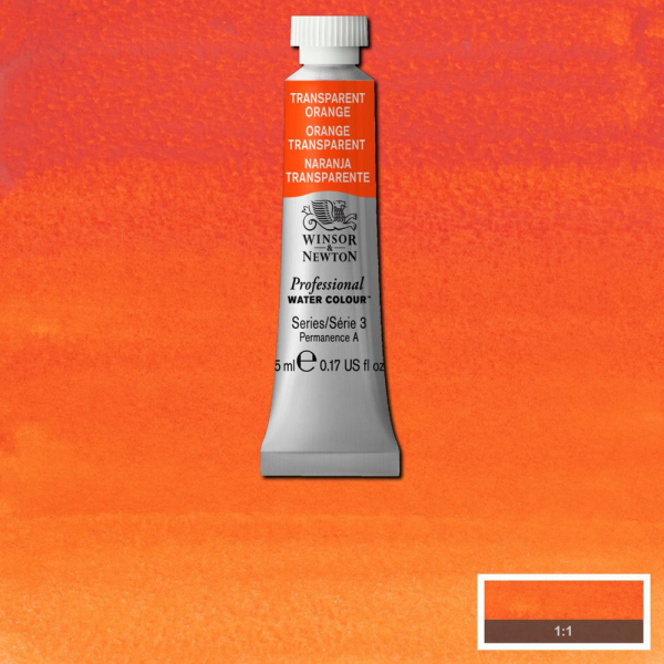 Transparent Orange 5ml 650 S3 Artist's Aquarel Winsor & Newton