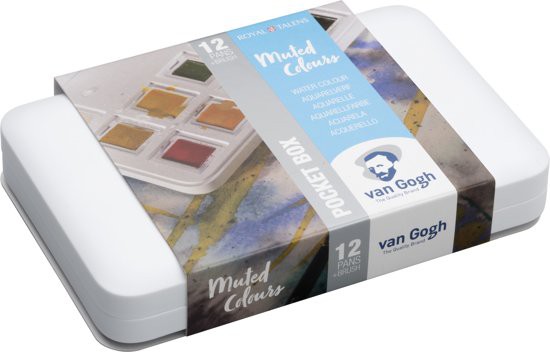 Pocketbox Muted Colours 12 napjes Aquarel verf Van Gogh Set