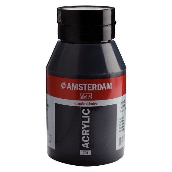 735 Oxydzwart 1 liter Acryl 1000ml pot Amsterdam