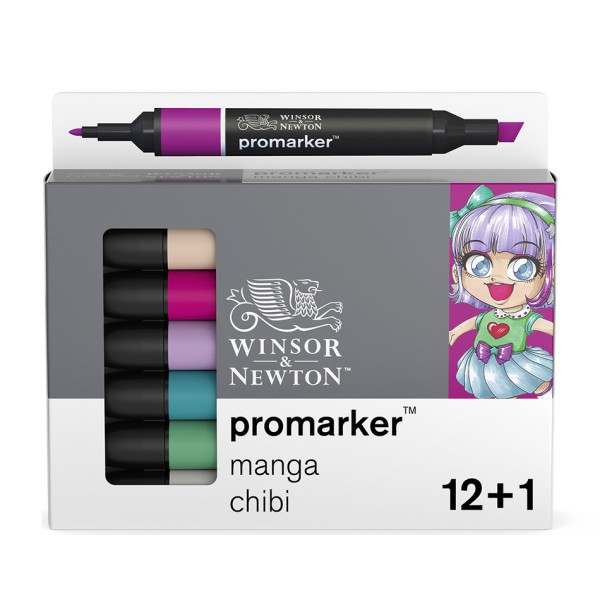 Promarker Set 12+1 Stuks Manga Chibi Winsor & Newton