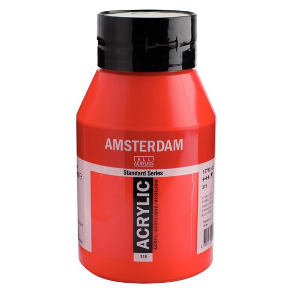 315 Pyrrolerood 1 liter Acryl 1000ml pot Amsterdam