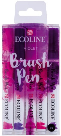 Ecoline brushpen set 5 "Violet"