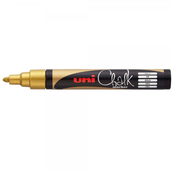 PWE-5M 1.8-2.5 mm Medium Goud krijtstift Uni Chalk Marker