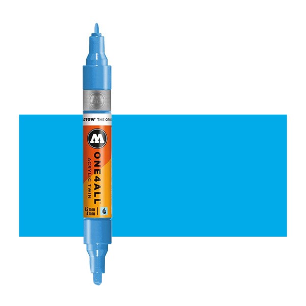 Shock Blue Middle Twin Marker One4All Molotow