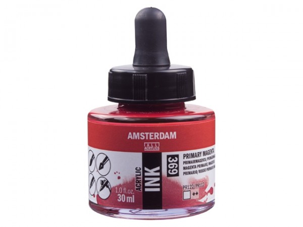 Primair magenta 369 Amsterdam Acryl Inkt 30 ml.