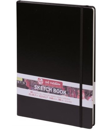 Schetsboekje Zwart A4 21x29,7cm Talens ArtCreation