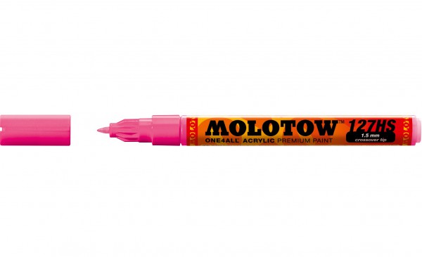 127HS 1.5mm NEON PINK FLUORESCENT Molotow One4All Acryl Marker