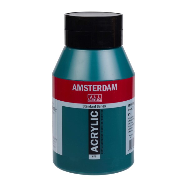 675 Phtalogroen 1 liter Acryl 1000ml pot Amsterdam