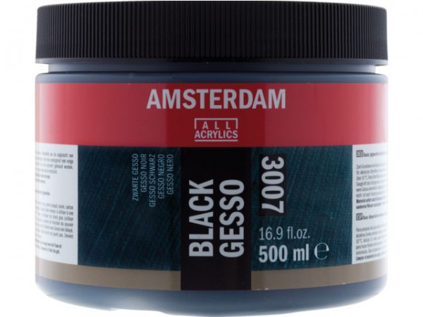 Amsterdam Zwarte gesso 3007 – 500 ml