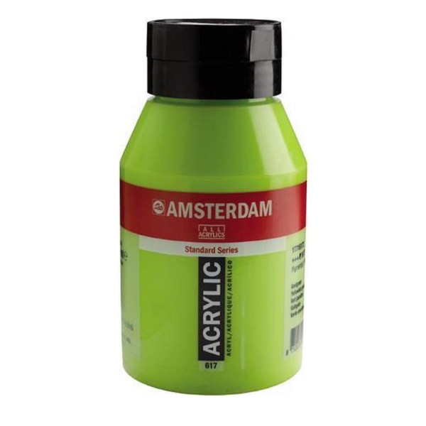 617 Geelgroen 1 liter Acryl 1000ml pot Amsterdam