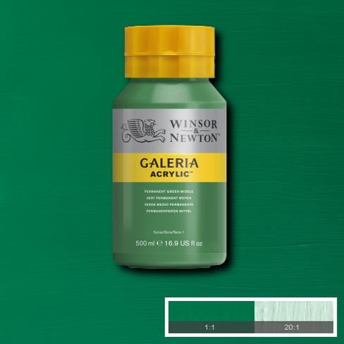 500ml 484 S1 Permanent Green Middle Galeria Acryl