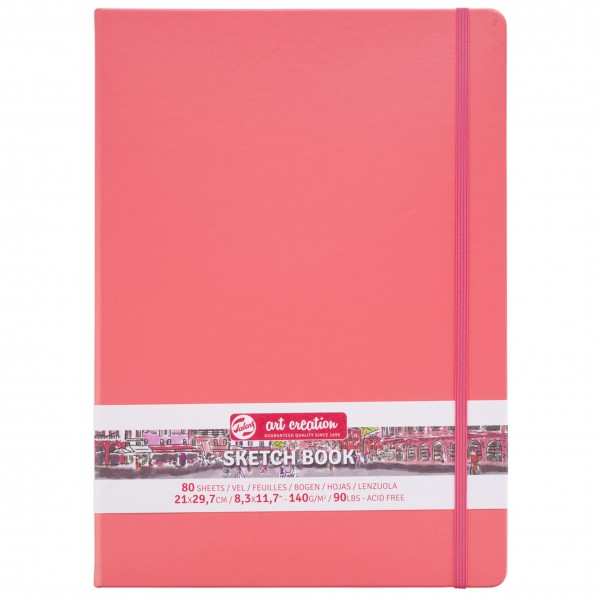 Schetsboekje Koraal Roze A4 21x29,7cm Talens ArtCreation