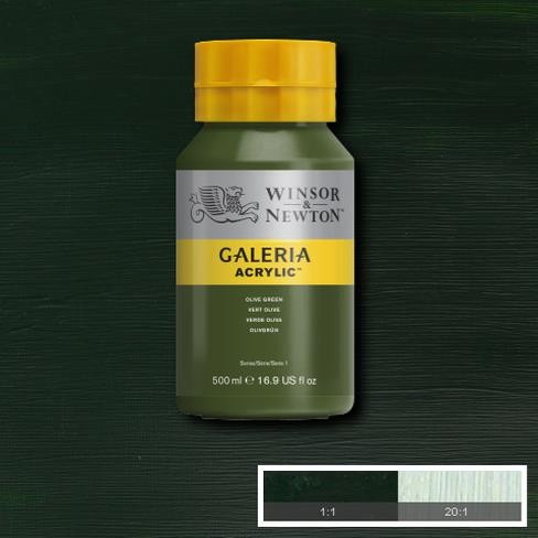 500ml 447 S1 Olive Green Galeria Acryl