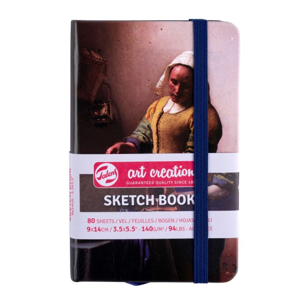 Schetsboekje Vermeer Melkmeisje (cover) 9x14cm Talens ArtCreation