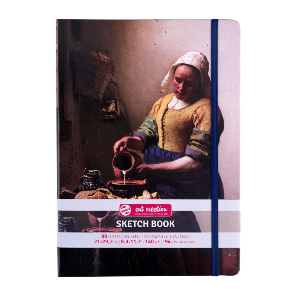 Schetsboekje Vermeer Melkmeisje (cover) A4 21x29,7cm Talens ArtCreation
