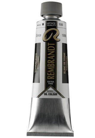 Grote Tube Titaanwit 105 S1 150 ml Rembrandt Olieverf