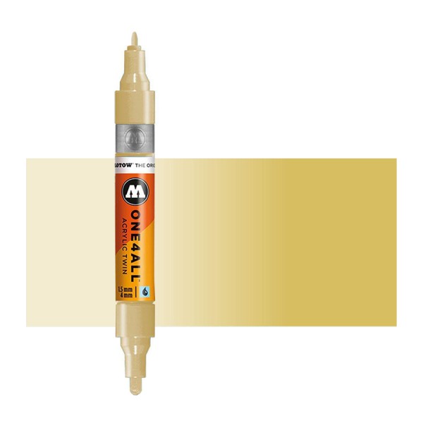 Metallic Gold Twin Marker One4All Molotow
