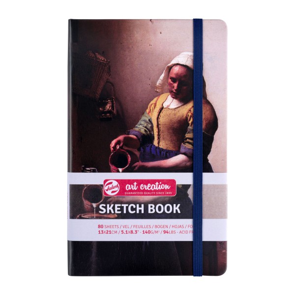 Schetsboekje Vermeer Melkmeisje (cover) 13x21cm Talens ArtCreation