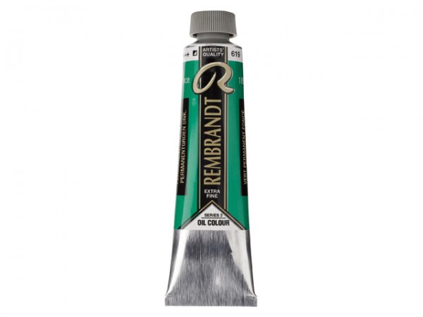 Rembrandt Permanent Groen Donker 619 S3 olieverf 40ml