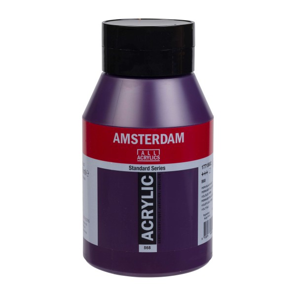 568 Permanent Blauwviolet 1 liter Acryl 1000ml pot Amsterdam
