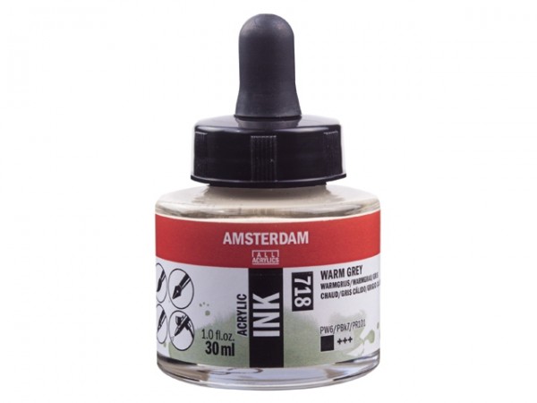 Warmgrijs 718 Amsterdam Acryl Inkt 30 ml.