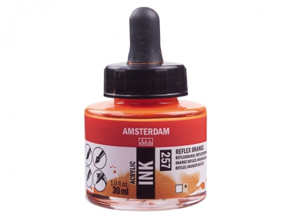 Reflexoranje 257 Amsterdam Acryl Inkt 30 ml.