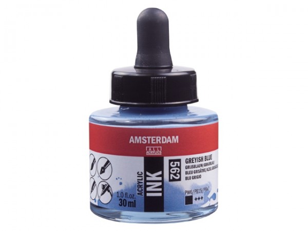 Grijsblauw 562 Amsterdam Acryl Inkt 30 ml.