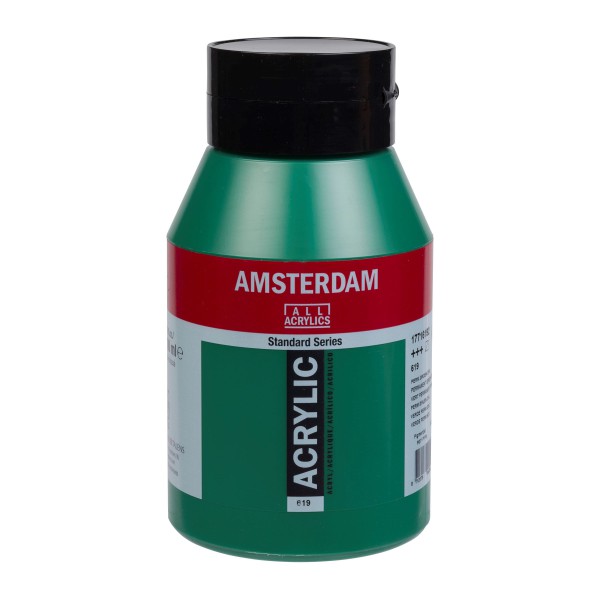 619 Permanent Groen Donker 1 liter Acryl 1000ml pot Amsterdam