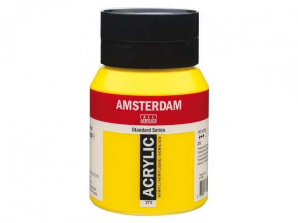 Amsterdam Acryl 500ml 272 Transparant Geel Middel