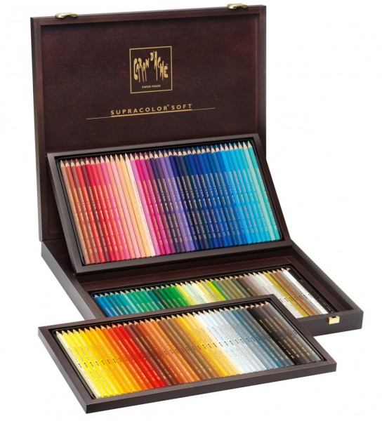 Supracolor houten kist 120 kleuren set Caran D'Ache