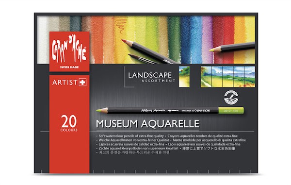 Museum “aquarel” landscape doos 20 kleuren set Caran D'Ache