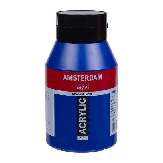 570 Phtaloblauw 1 liter Acryl 1000ml pot Amsterdam