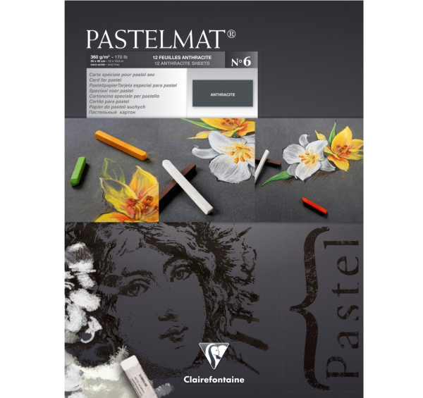 Pastelmat No. 6 (Antracite) 360gr 30x40 Clairefontaine