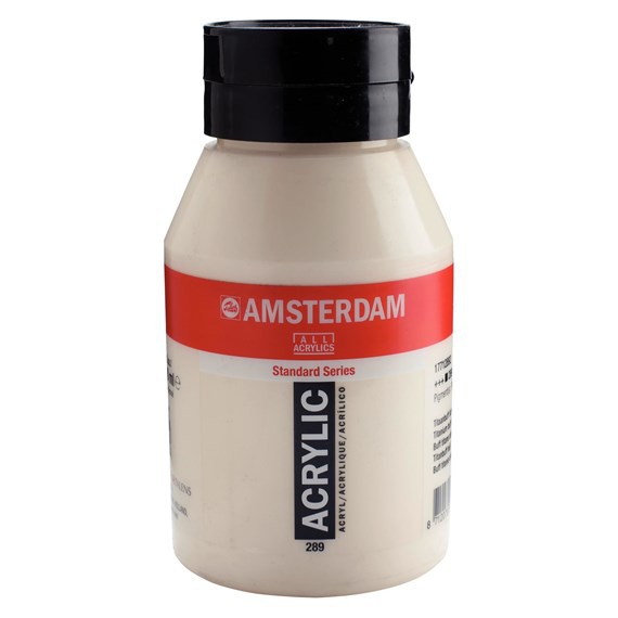 289 Titaanbuff licht 1 liter Acryl 1000ml pot Amsterdam