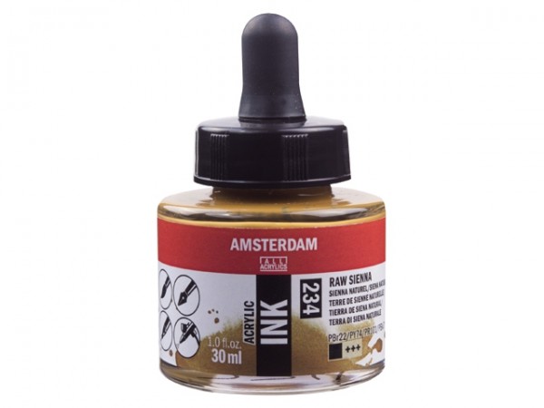 Sienna naturel 234 Amsterdam Acryl Inkt 30 ml.