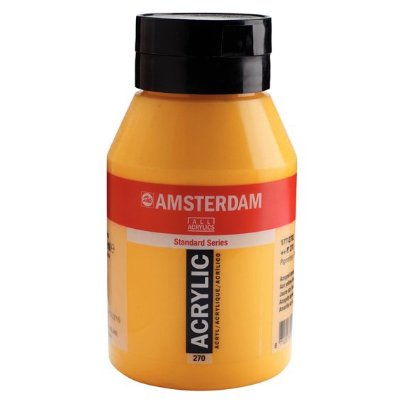 270 Azogeel Donker 1 liter Acryl 1000ml pot Amsterdam