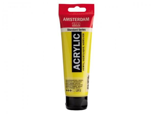 272 Transparant geel Middel 120 ml Tube Acrylverf Amsterdam