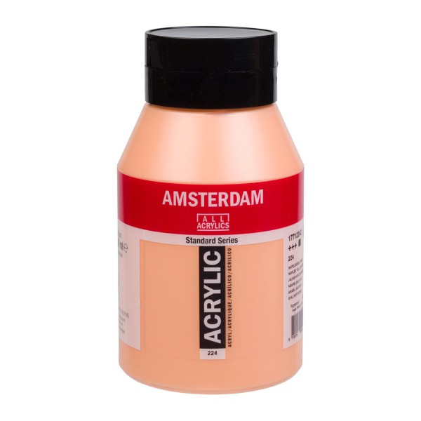 224 Napelsgeel Rood 1 liter Acryl 1000ml pot Amsterdam