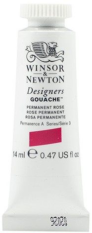 Designers Gouache PERMANENT ROSE 502 14 ml. Winsor & Newton