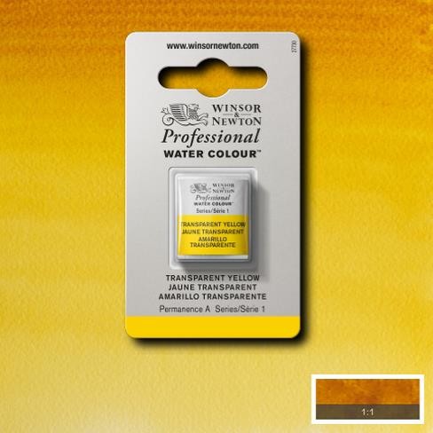 Transparant Yellow napje 653 S1 Artist's Aquarel Winsor & Newton