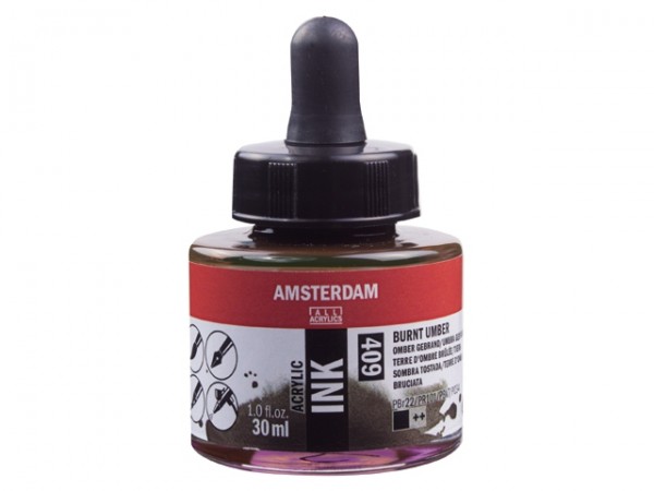 Omber gebrand 409 Amsterdam Acryl Inkt 30 ml.