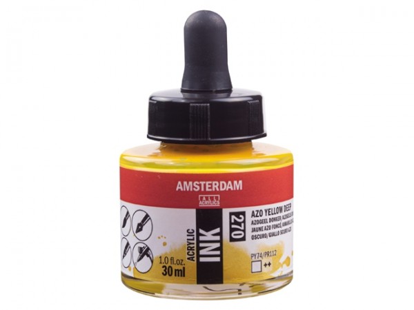 Azogeel donker 270 Amsterdam Acryl Inkt 30 ml.