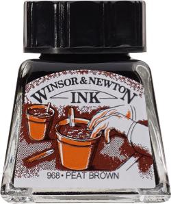 Teken Inkt 14ml Peat Brown Winsor & Newton