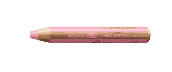Woody 3 in 1 kleurpotlood pastel pink