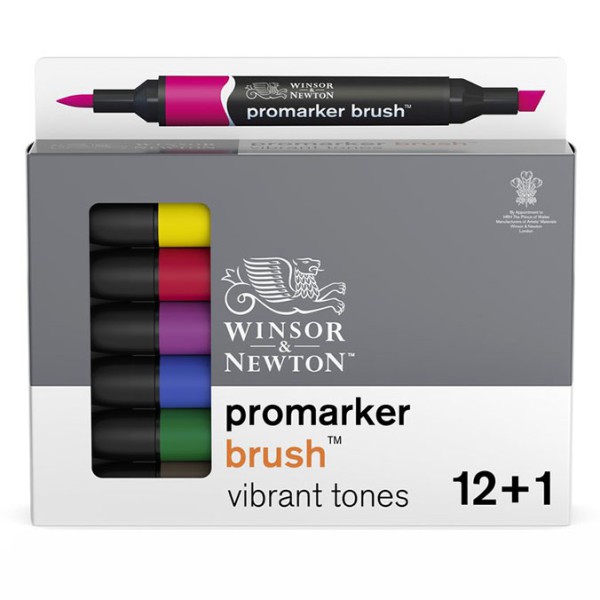 BrushMarker Set 12 +1 Basis Kleuren (Vibrant)