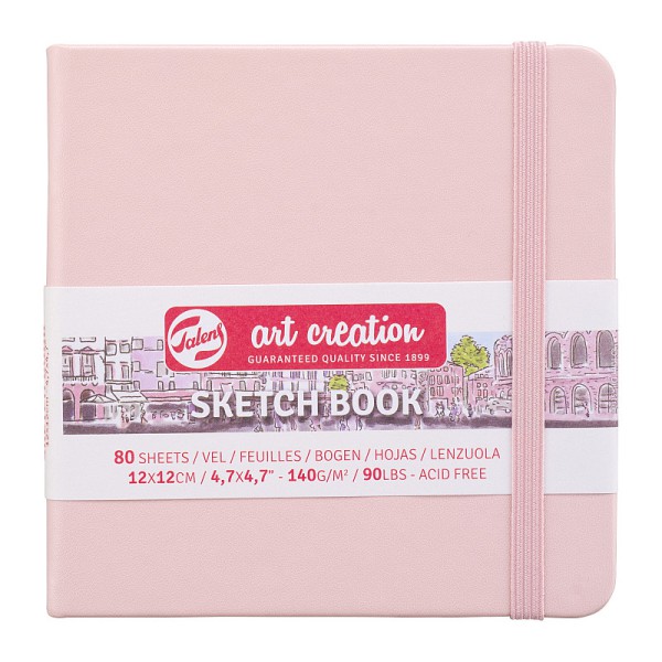 Schetsboekje Pastel Roze 12x12cm Talens ArtCreation