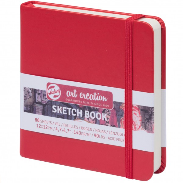 Schetsboekje Rood 12x12cm Talens ArtCreation