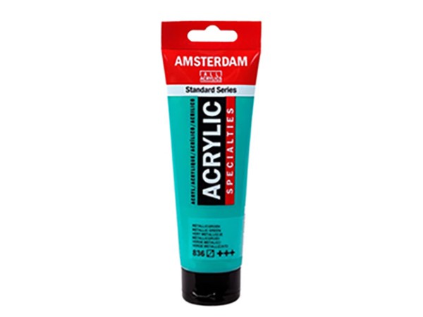 amsterdam acrylverf tube 120 ml Metallic Groen 836